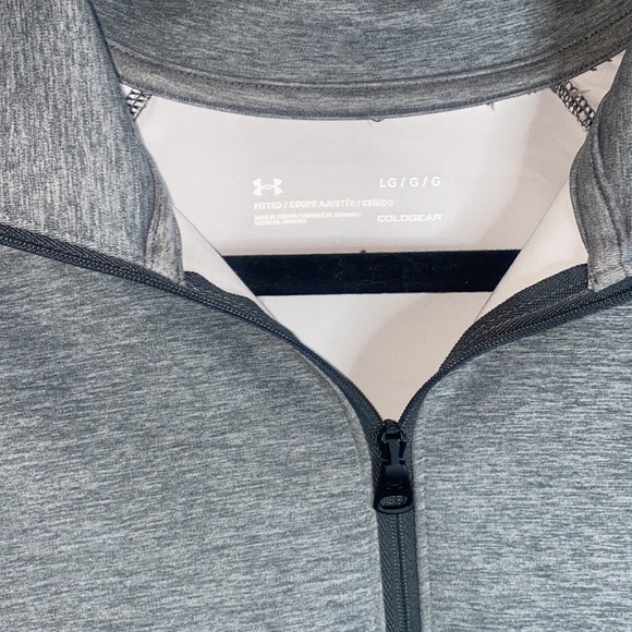 🪸NWT Grey Under Armour fitted cold-gear quarter zip! - Picture 9 of 10